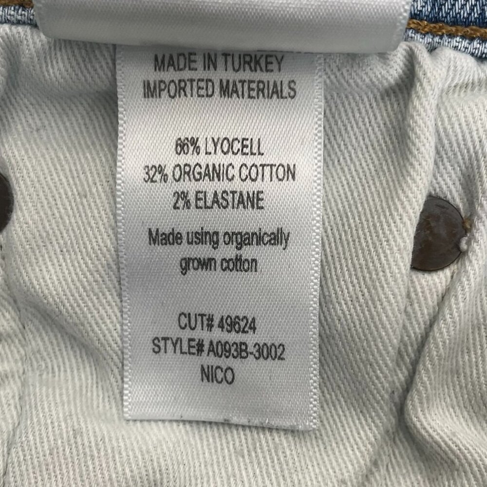 Agolde Womens Nico High Rise Raw Edge Distressed Slim Button Fly Jeans Size 27 - Picture 12 of 14